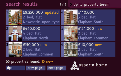Assertahome iDTV search results